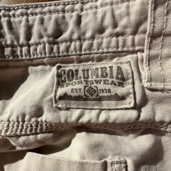 COLUMBIA x Mens Tan Flat Front Outdoor Chino Shorts Size 40W - Picture 4 of 8